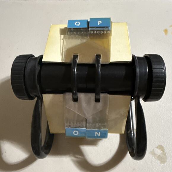 Vintage 80’s Rolodex Open Metal Rotary Card File 5024X With Clear Card Sleeves - Picture 1 of 9